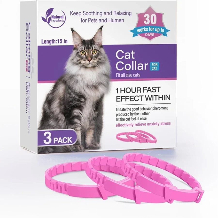 Waterproof 38cm Pet Comfort Collar, Relieves Cats Anxiety Protects – 2 Colors
