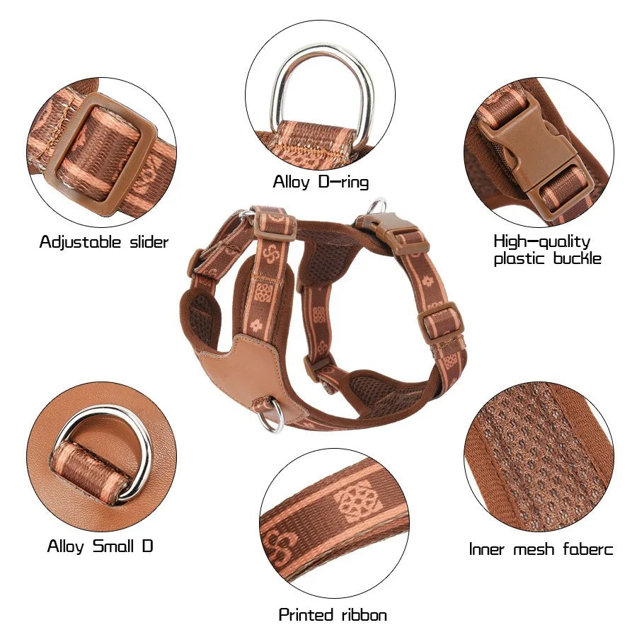 No-pull dog harness with reflective trim – view 2