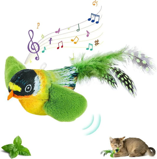 The Pet Cat Toy Emulates the Sound Bird to - ProPawPet.com