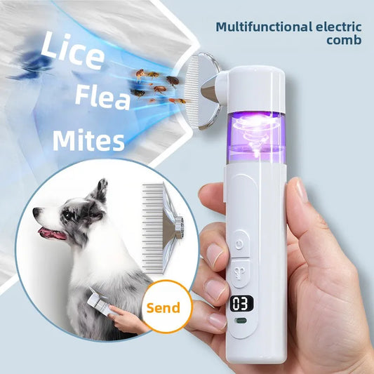 2 in 1 Electric Pet Flea Comb Hair Detangler - ProPawPet.com