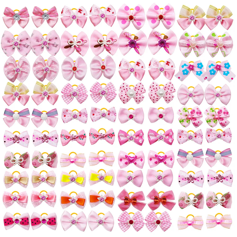 10/20PCS Diamond Puppy Bows Multi Style Dog - ProPawPet.com