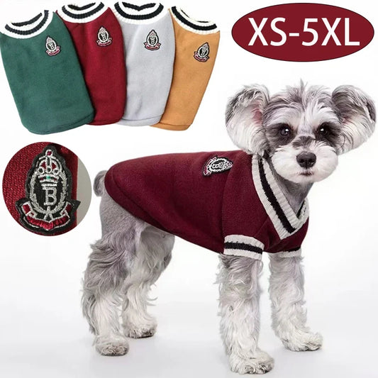 Winter Warm Pet Dog Sweater College Style - ProPawPet.com