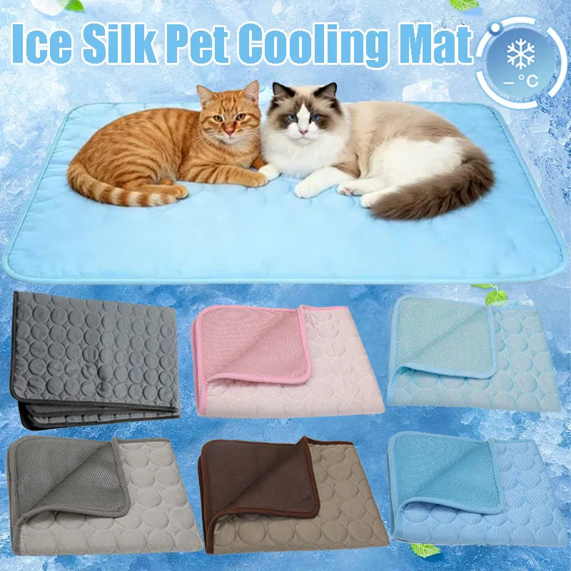 Summer Cool Pet Mat, Ice Silk Breathable Cat - ProPawPet.com