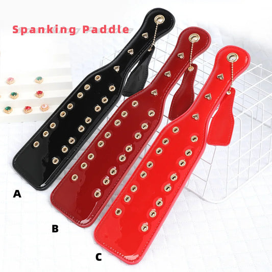 31CM Punk Rivet PU Leather Spanking Paddle - ProPawPet.com