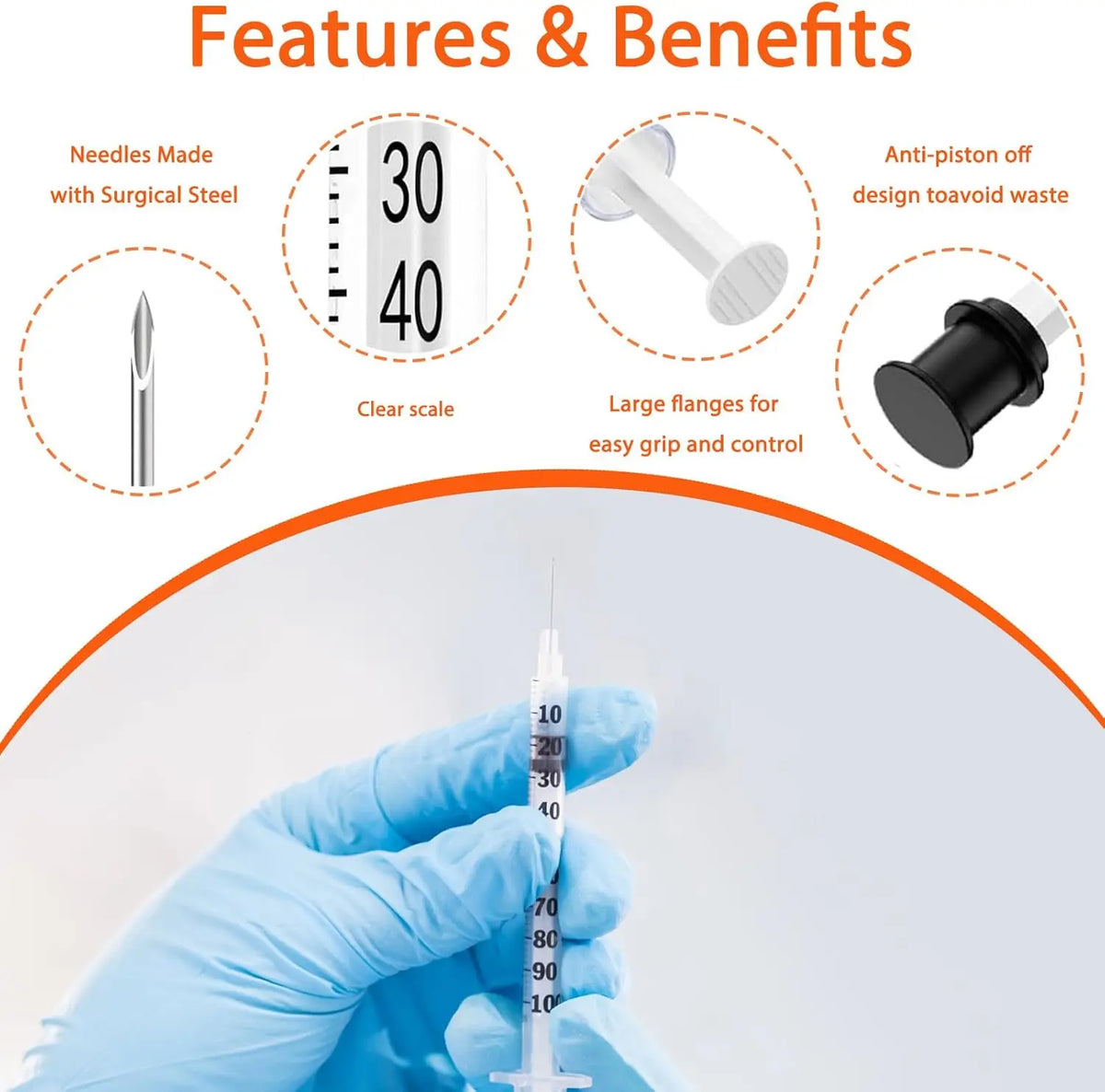 100/50 Pack 0.5/1ml Syringes with Needles - ProPawPet.com
