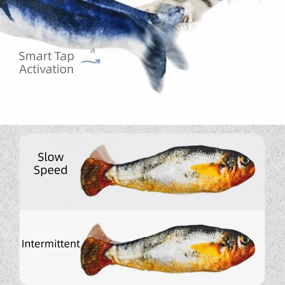 1/3Pcs Wagging Tail Electric Simulation Fish - ProPawPet.com