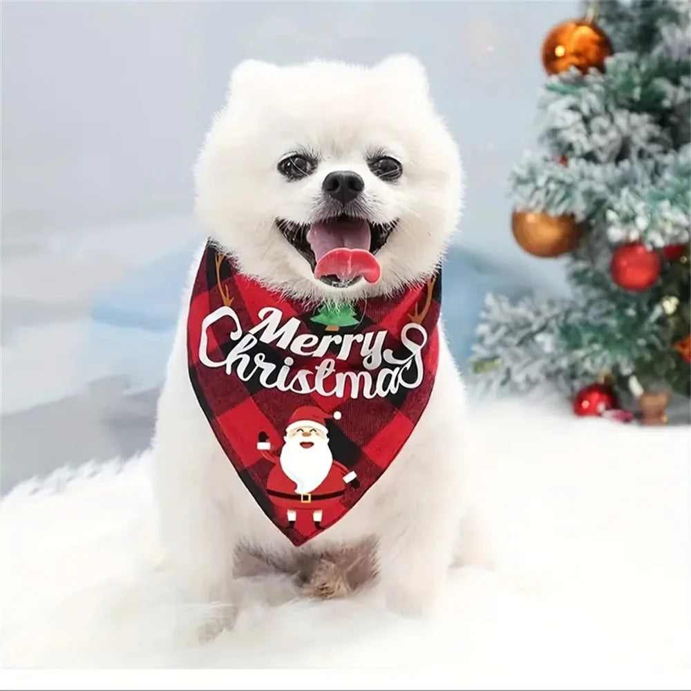 1/2pc Christmas Pet Triangle Scarf Dog - ProPawPet.com