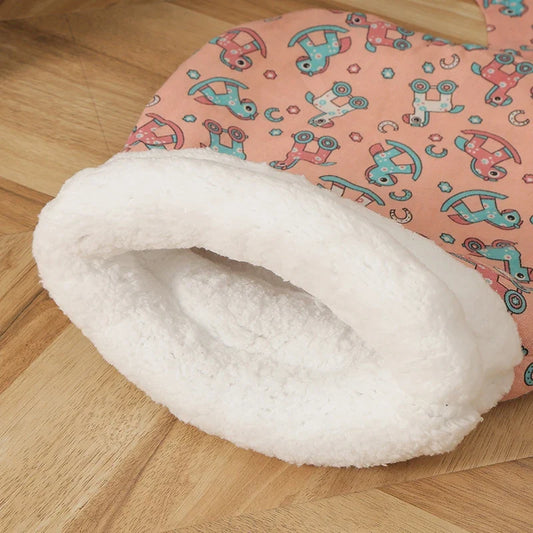 Cat Sleeping Bag Soft Cuddly Fluffy Feel Thickened Pet Pocket, Warm