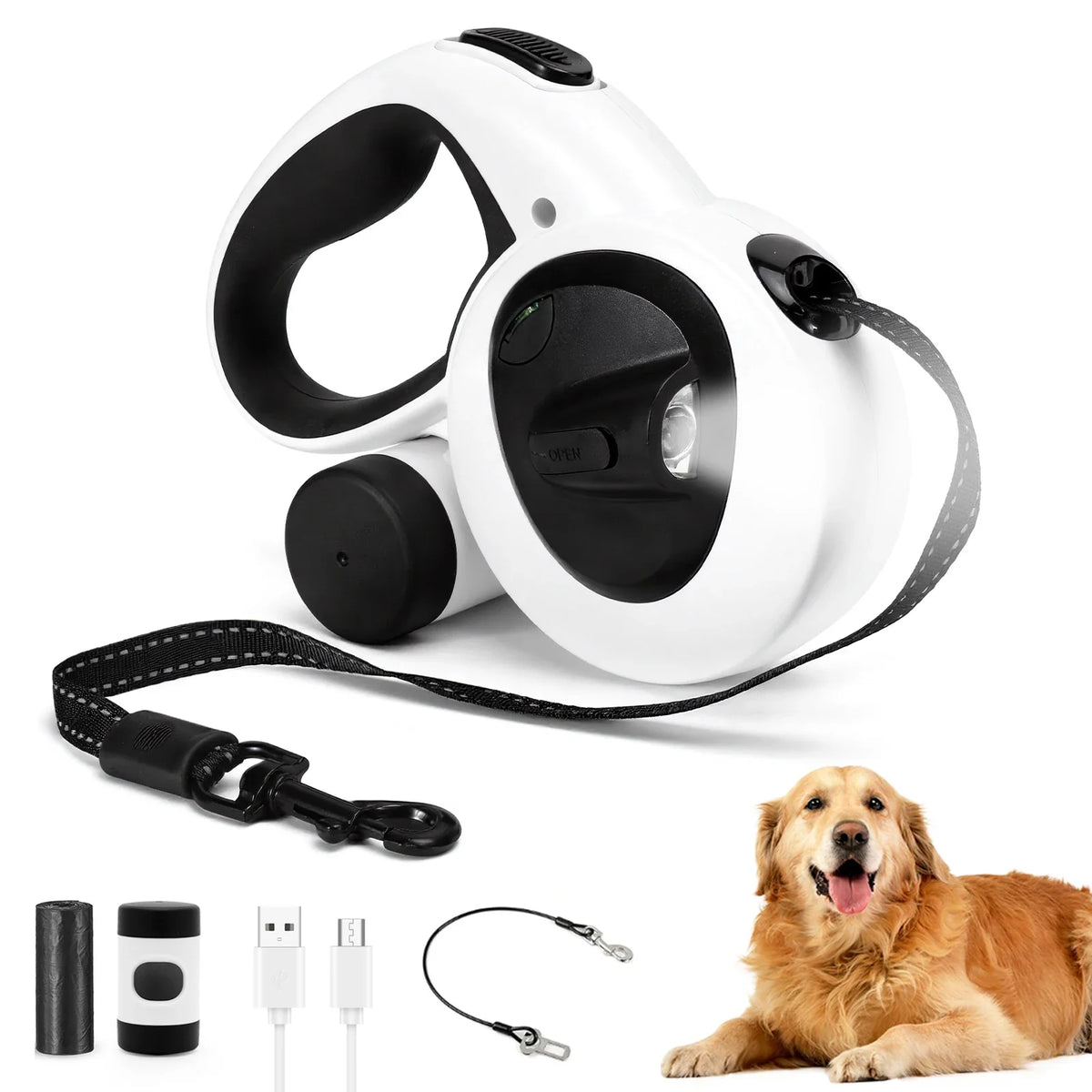Retractable Dog Leash with USB Rechargeable - ProPawPet.com