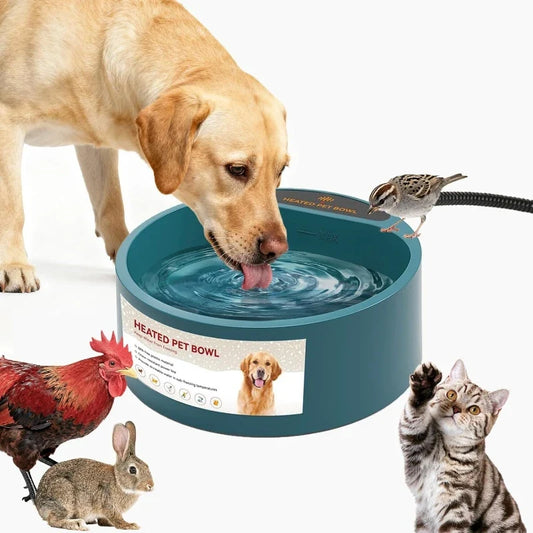 2.2l Heated Dog Dish, Provides No Freeze Water Pet Heater