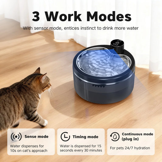 3L Wireless Cat Water Fountain Mute Pet - ProPawPet.com