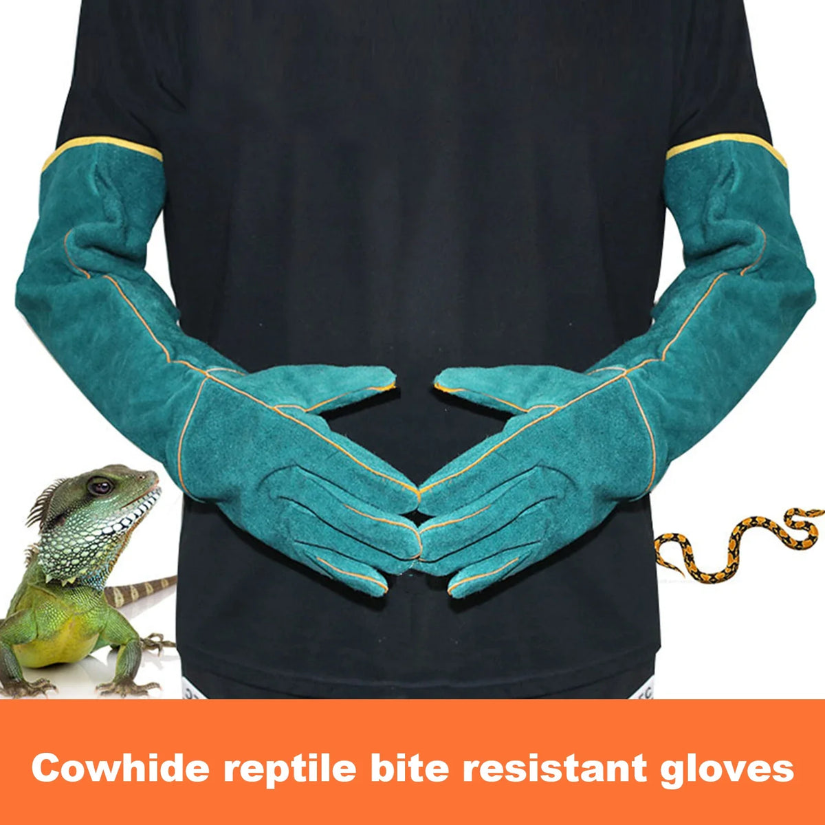 Anti-Bite Safety Gloves Ultra Long Leather - ProPawPet.com