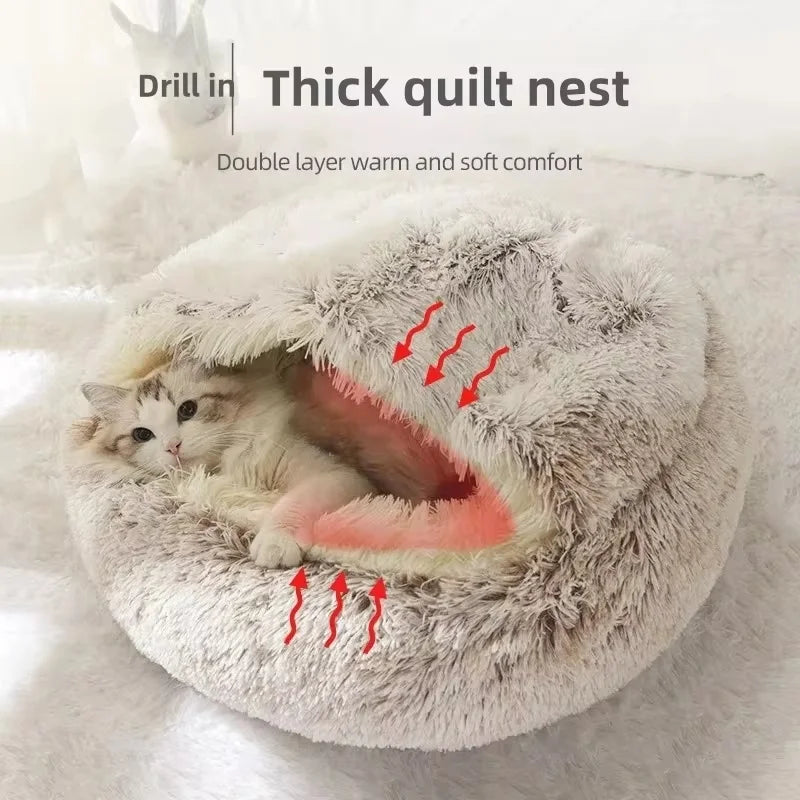 Winter Plush Pet Bed for Cats - Soft - ProPawPet.com