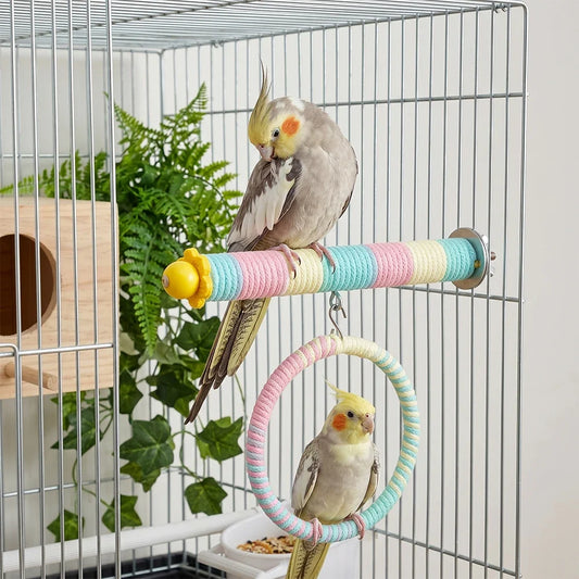 1PC Colorful Parrot Rope Perch Suction - ProPawPet.com