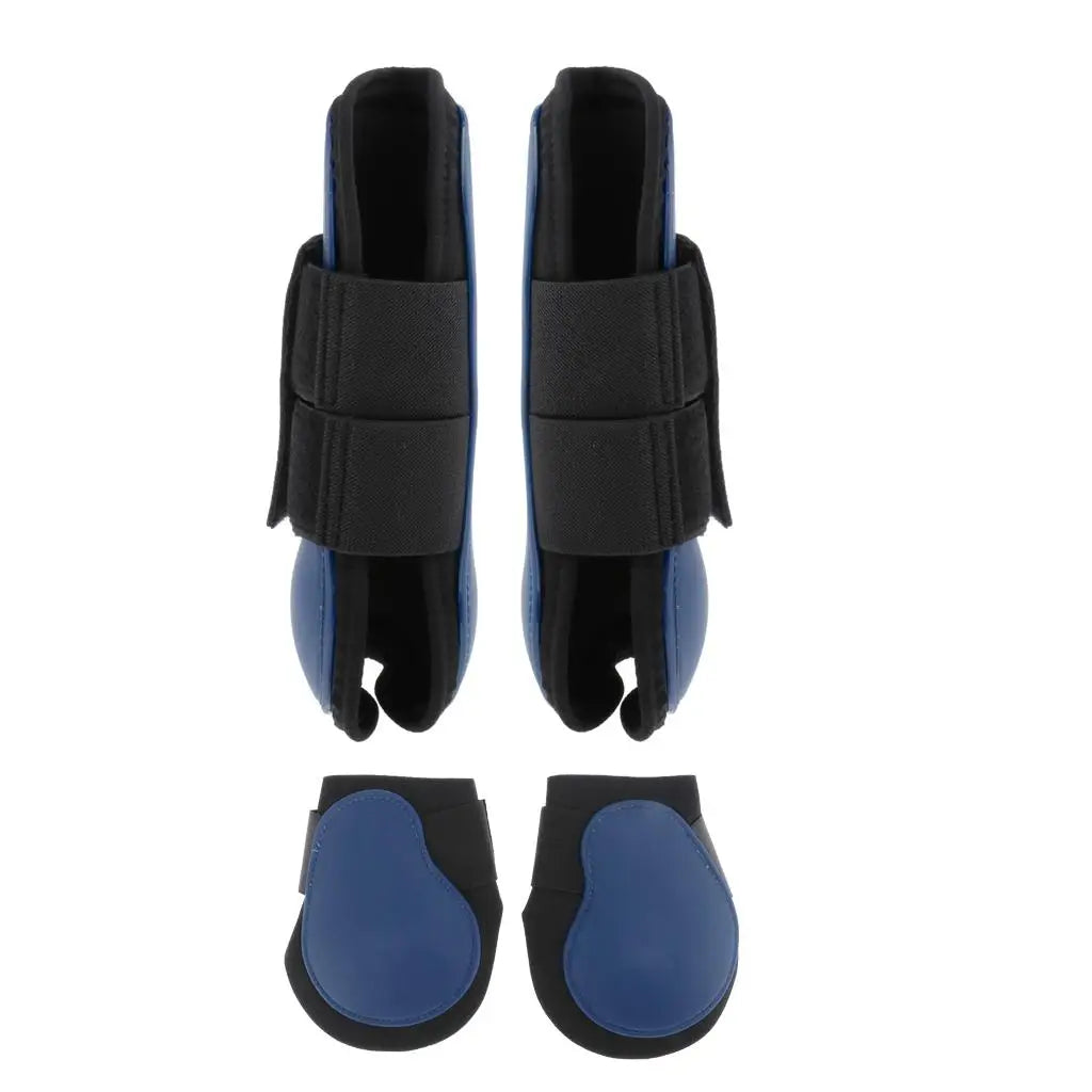 Horse Leg Wraps PU Adjustable Protective Boots – 2 Colors