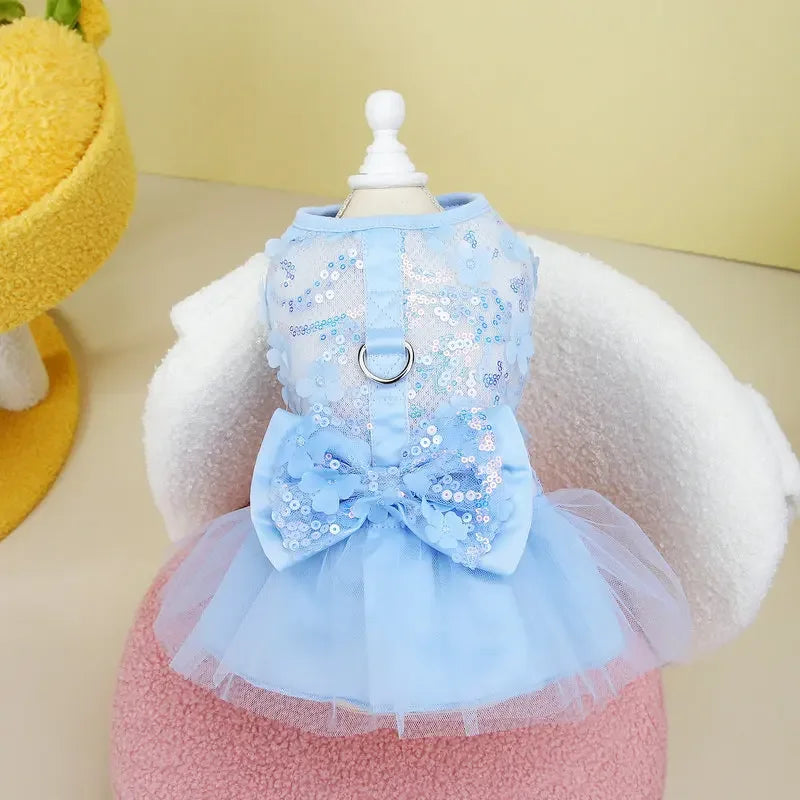 Summer Pet Clothes Apparel Dog Harness Dress - ProPawPet.com