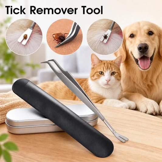 Stainless Steel Tick Remover Tool 2 in 1 Pet - ProPawPet.com