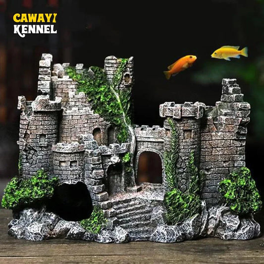 Random Color Creative Castle Shape Fish Tank - ProPawPet.com