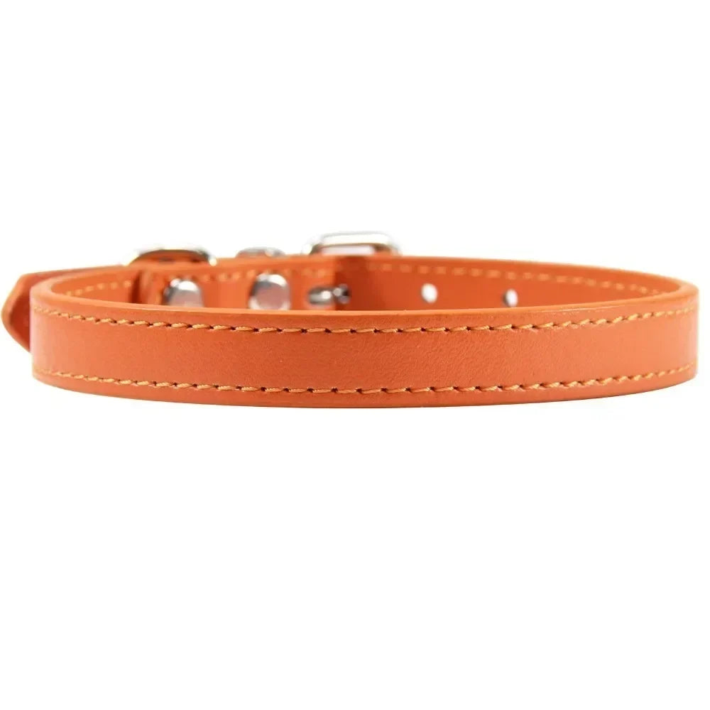 Colorful Leather Puppy Cat Collar Cute - ProPawPet.com