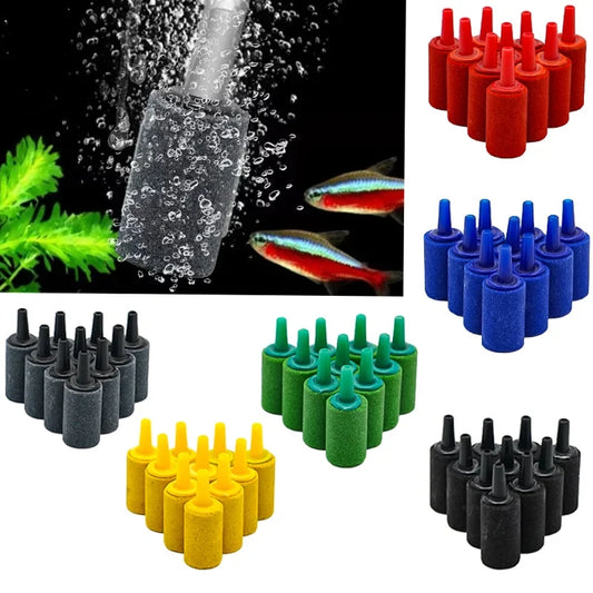 5 Aquarium Cylinder Shape Air Stone Mineral Bubbles Release