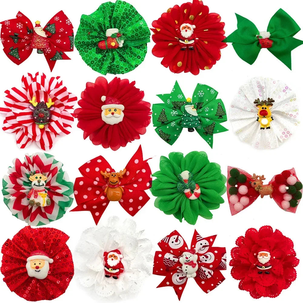 50/100pcs Christmas Flower Collar Dog - ProPawPet.com