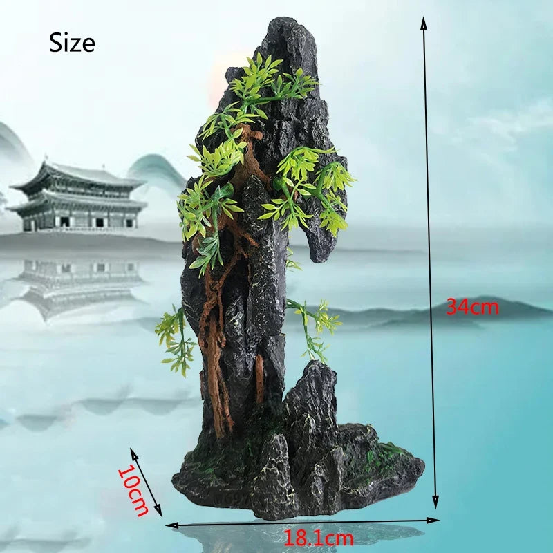Resin Aquarium Rockery Mountain Decoration – 13 Colors