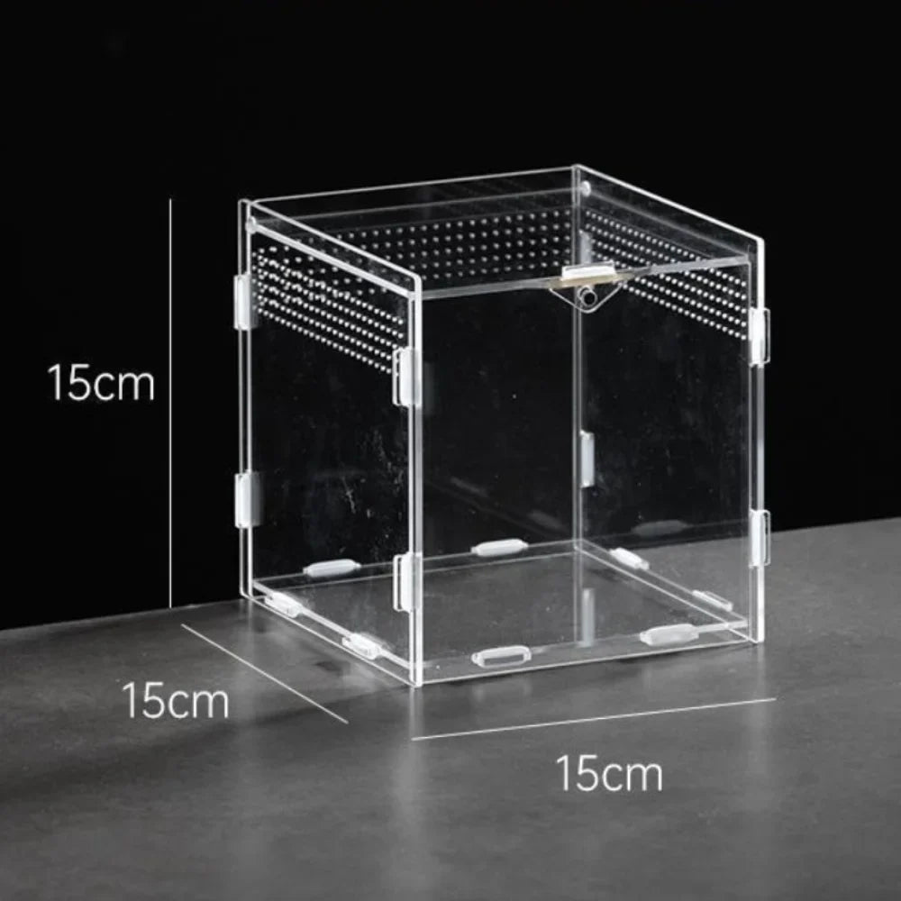 Durable Acrylic Reptile Habitat Clear Multiple Size Spider – 9 Colors