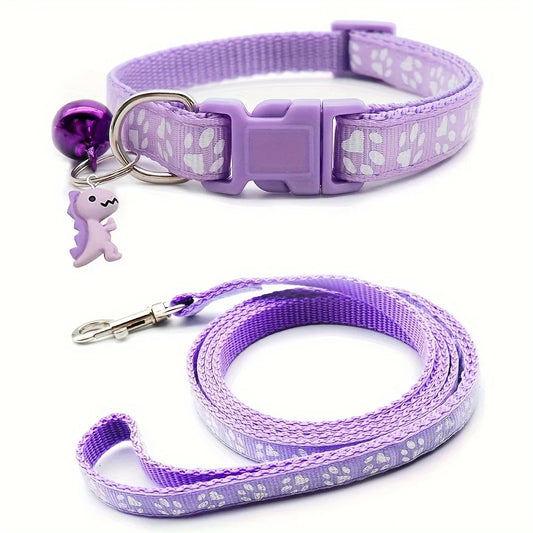 1 Set Cute Cartoon Paw Print Cat Collar & - ProPawPet.com
