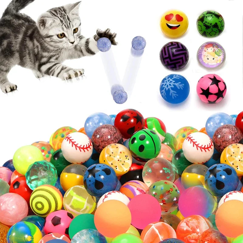 10/12/15/20pcs Elastic Balls 25mm Cat Toy - ProPawPet.com