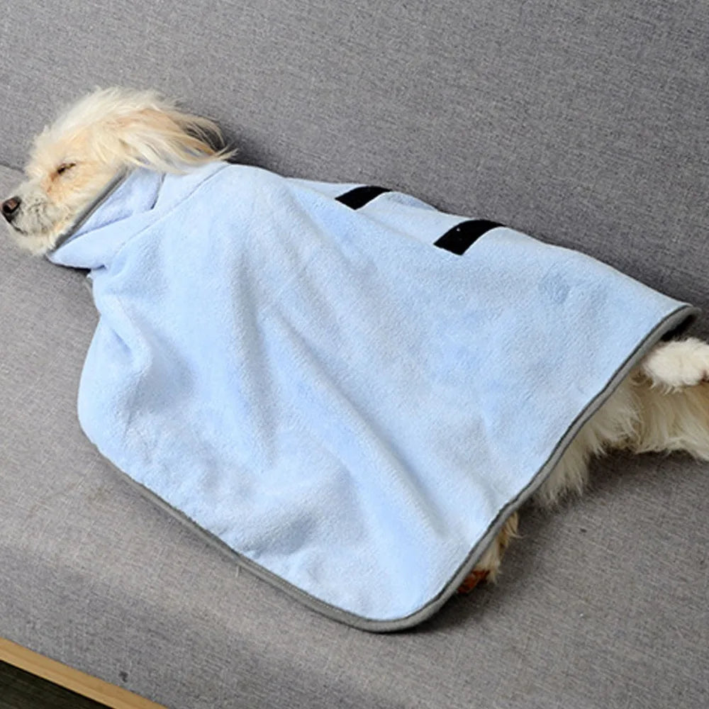 Microfiber Fabric Pet Bath Robe Solid Tone - ProPawPet.com