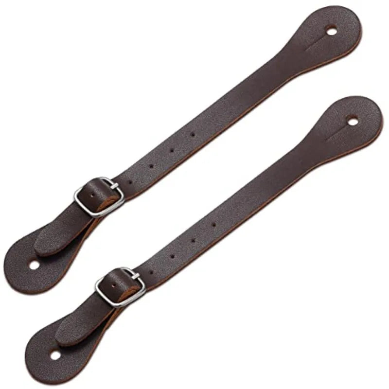 Non-Slip 1 Pair PU Leather Spur Straps Adjustable Western Cowboy Boot
