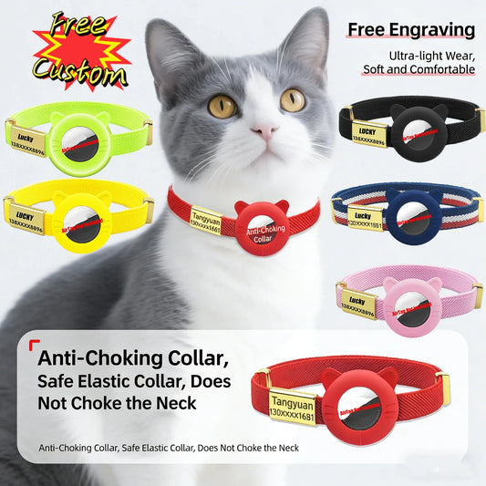 New Breakaway AirTag Tracker Cat Collar Free - ProPawPet.com