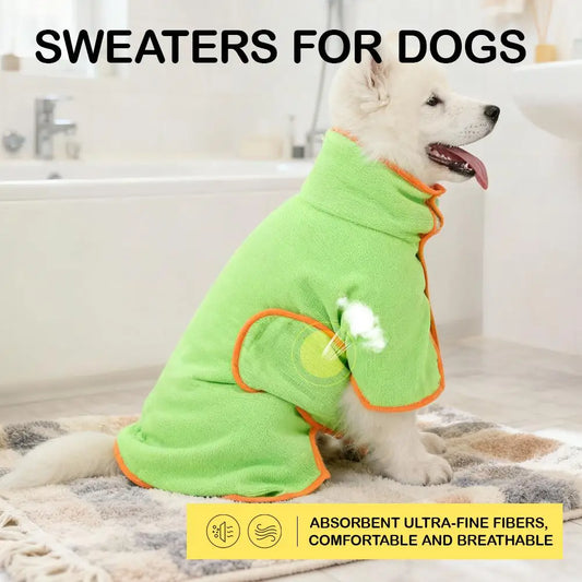 Microfiber Pet Dog Bath Robe Quick Dry - ProPawPet.com