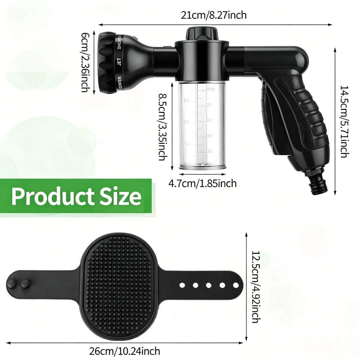 2 in 1 Dog Bathing Sprayer – 10 Colors
