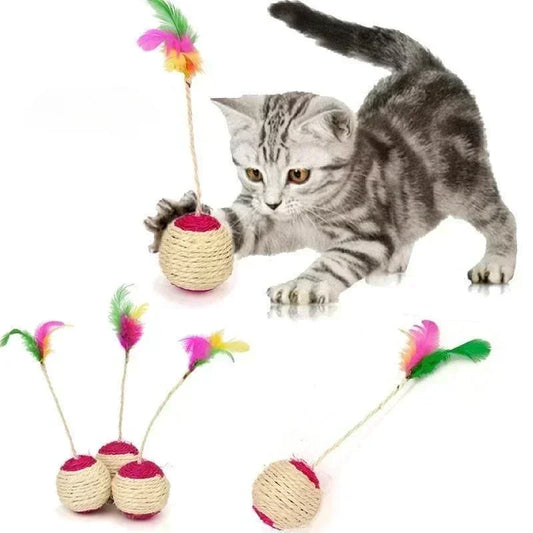 1Pc Cat Toy Sisal Scratching Ball Pet Cat - ProPawPet.com