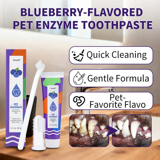 Pet Teeth Cleaning Kit Enzymatic Toothpaste - ProPawPet.com
