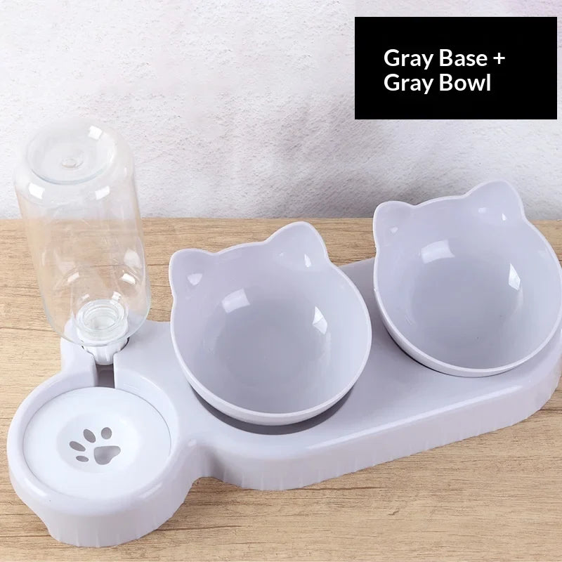 3 in 1 Anti-tip Cat Pet Feeder Automatic - ProPawPet.com
