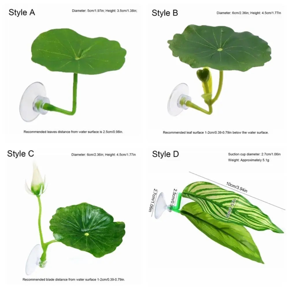 Plastic Betta Fish Rest Leaf Simulated Lotus - ProPawPet.com