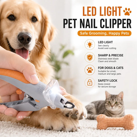Pet Nail Clipper with LED Light Dog Cat Claw - ProPawPet.com
