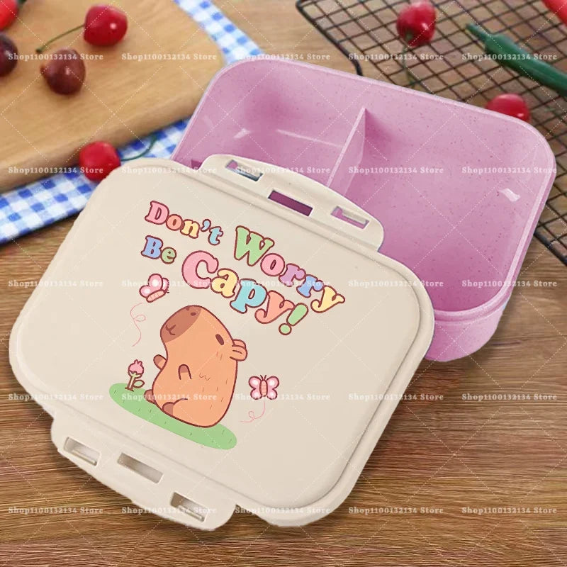 Capybara Bento Lunch Box Anime Animals Figures Food Storage – Dog Supplies