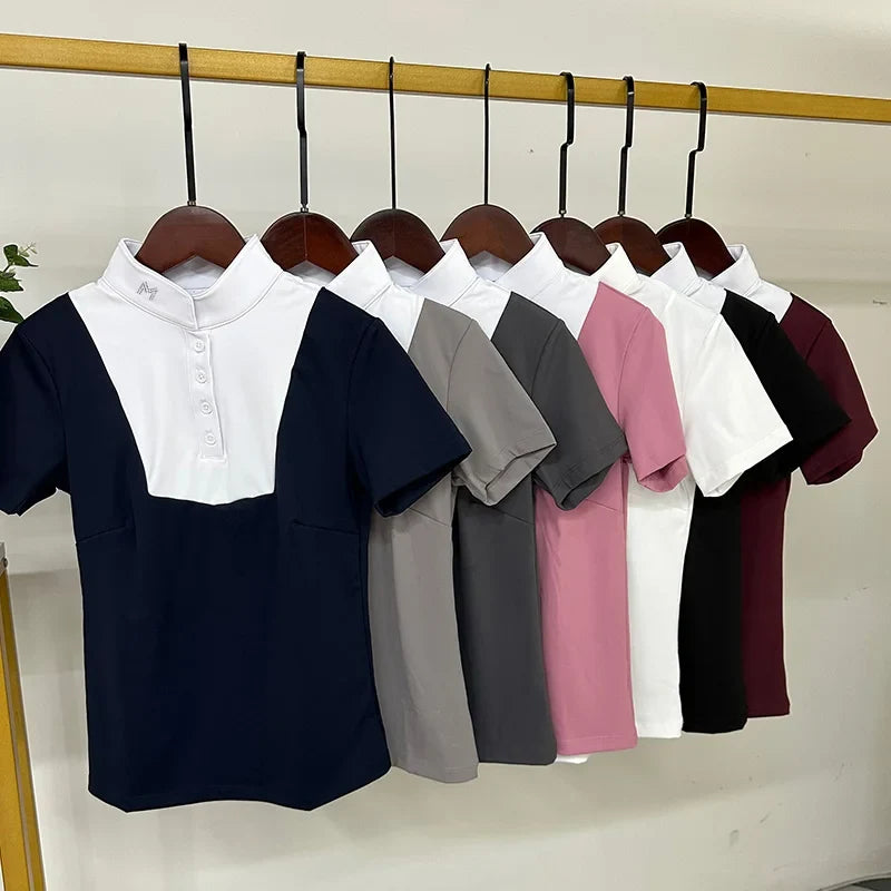M LOGO Equestrian T-Shirts Short Sleeve Tops - ProPawPet.com