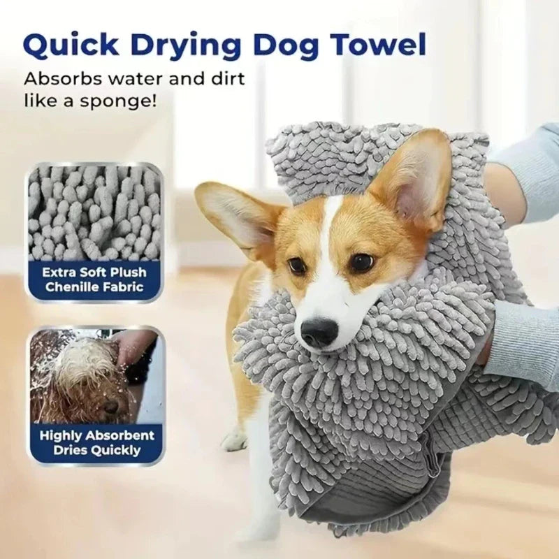 Quick Dry Pet Towel Soft Dog Bath Robe Towel - ProPawPet.com