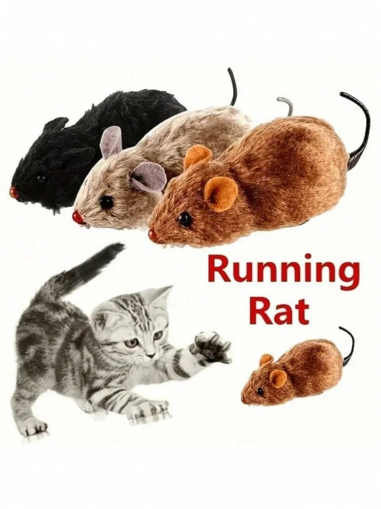 4 Color Cat Toys Wind-up Plush Mouse Toy for - ProPawPet.com
