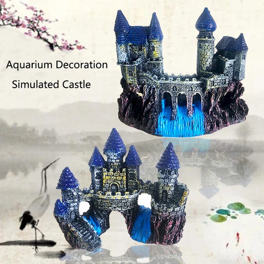 Resin Artificial Fish Tank Ancient Castle - ProPawPet.com