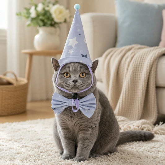 Cute Pet Birthday Set Cat Funny Pointed Hat - ProPawPet.com
