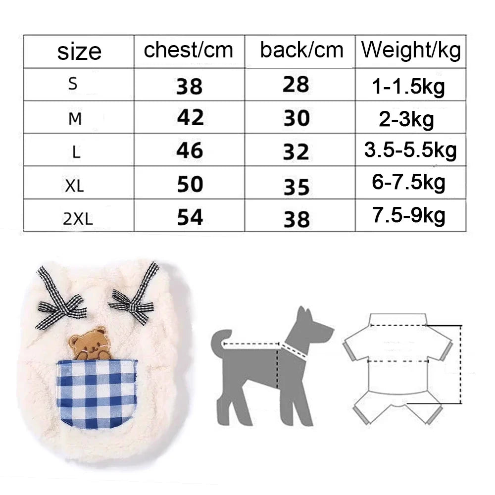 Cute Plush Cat Vest Winter Warm Fleece - ProPawPet.com