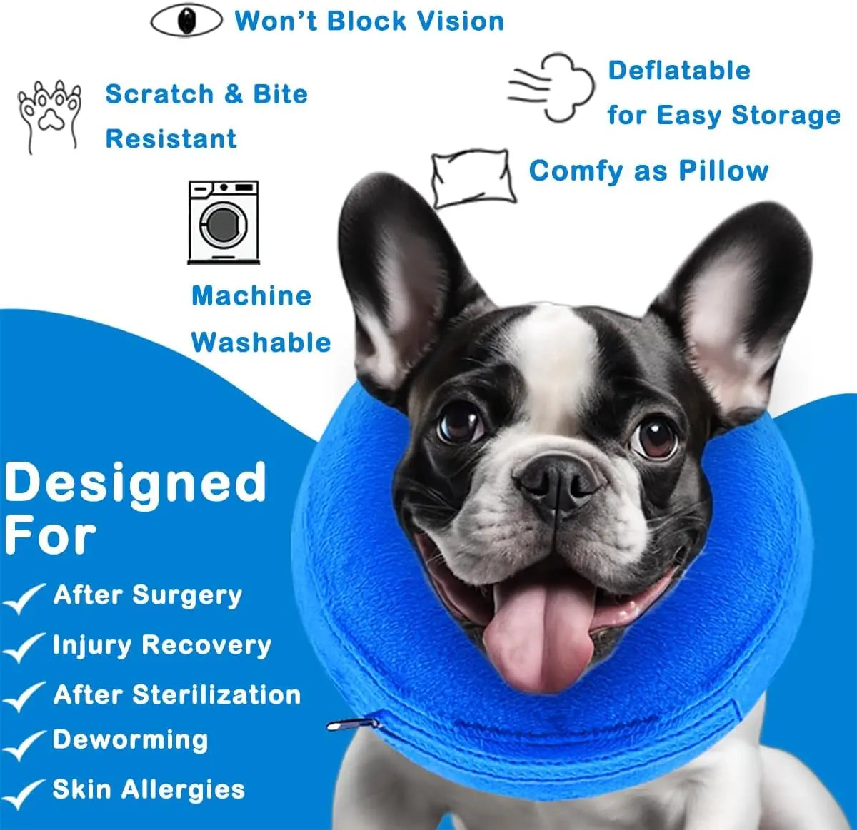 Soft Inflatable Dog Cone Collar Alternative - ProPawPet.com