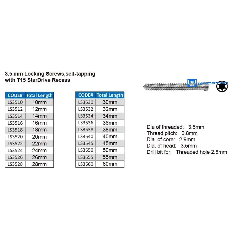 3.5mm stainless steel 316LVM LCP locking - ProPawPet.com