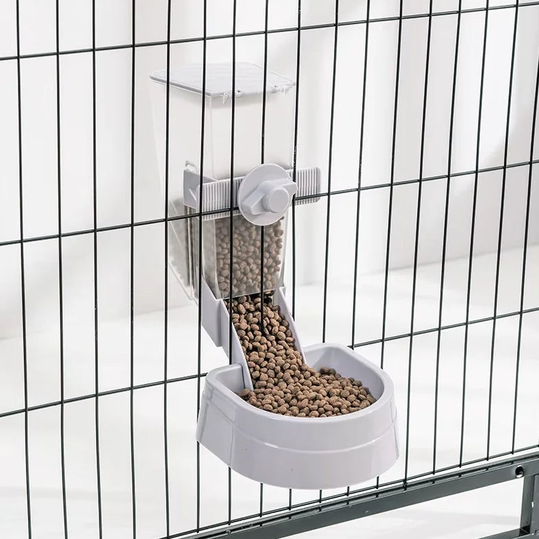 Automatic Pet Feeder Cage Hanging Dish Water Bottle – 6 Colors