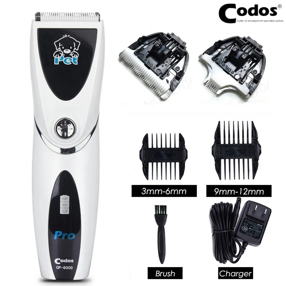 Codos Cp8000 Professional Cat & Dog Hair Trimmer, Rechargeable